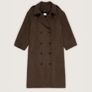 THE NEW SOCIETY Noelle Wool Houndstooth Coat